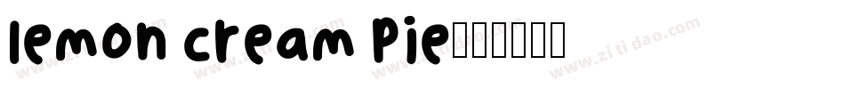 Lemon Cream Pie字体转换